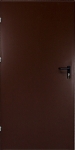 Plieninės durys URBAN rudai dažytos